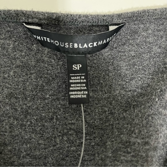 White House Black Market Heather Gray Long Sleeve Knit Dress - Picture 7 of 14